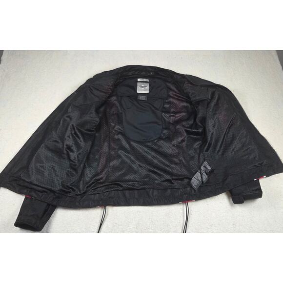Harley-Davidson Women’s Mesh Motorcycle Jacket Black Red Striped Sport MC Zip Up - Picture 3 of 4